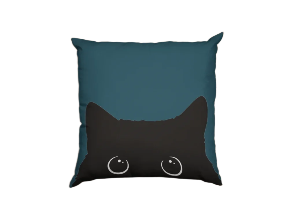 green Void Cat Pillowcase for black cat lovers