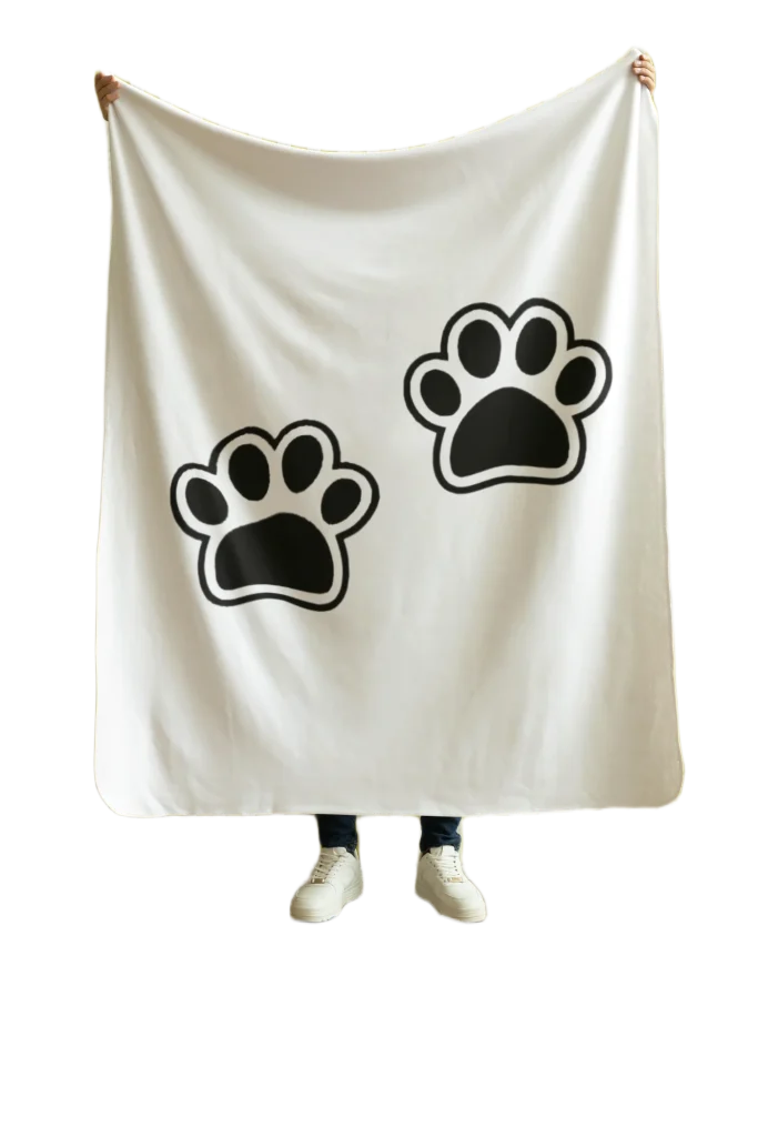 white flannel blanket for black cat lovers