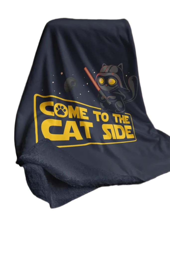 black flannel blanket for black cat lovers