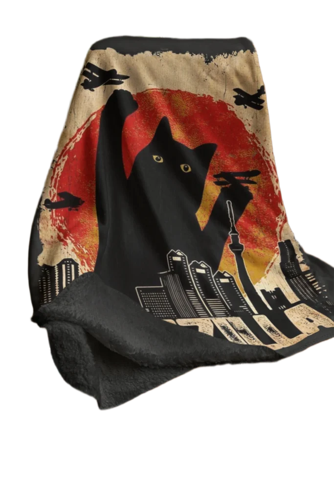 void cat lover catzilla blanket