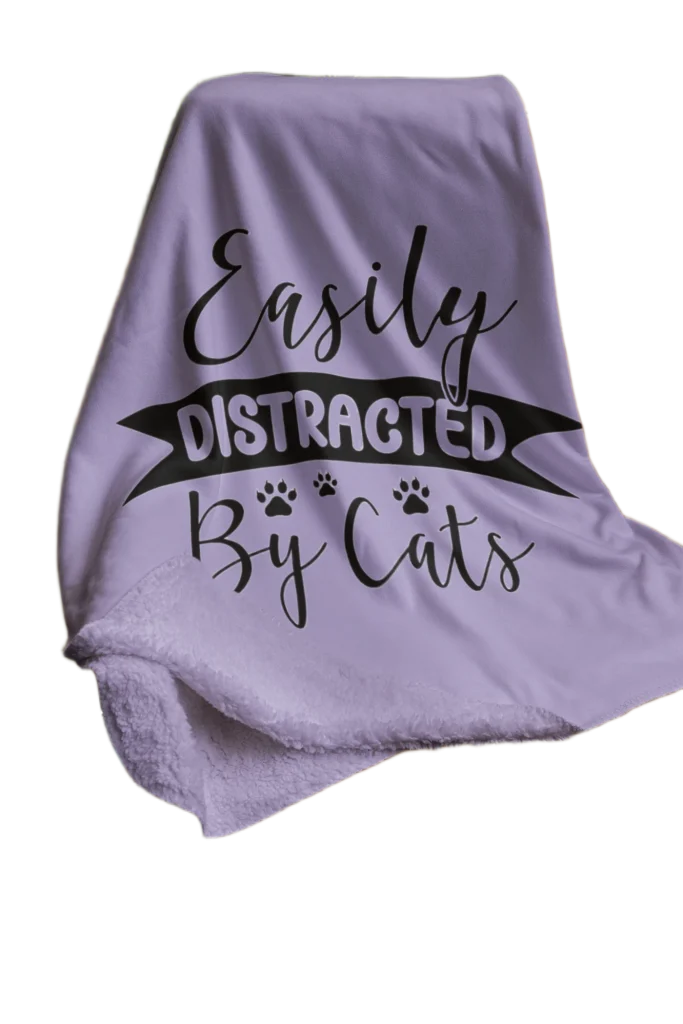 easily distracted by cats blanket