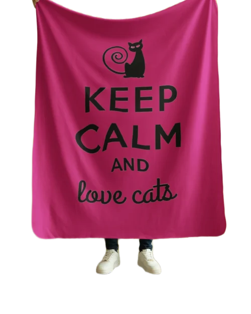 Keep calm and love cats Blanket #10