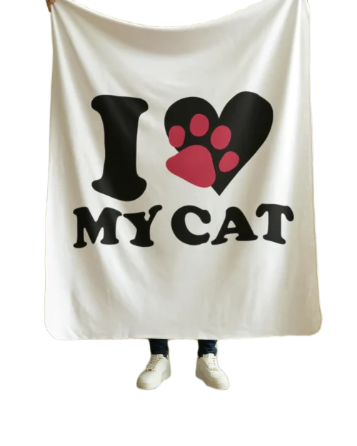 I Love my Cat Blanket #16