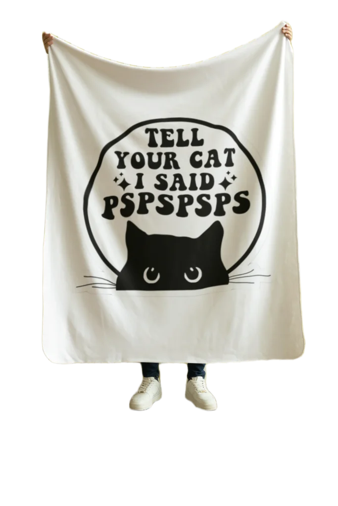 black cat lover blanket