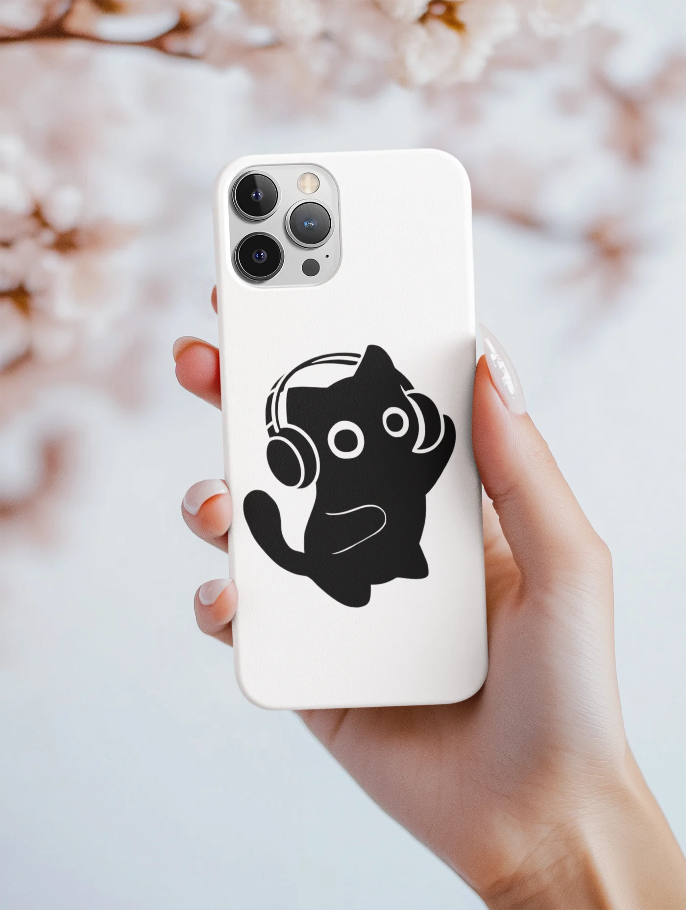 silicone tpu void cat lover phone case