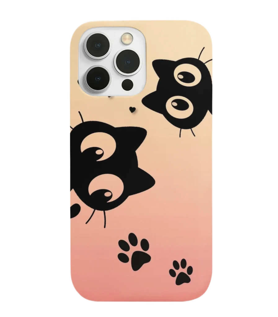 silicone tpu void cat lover phone case