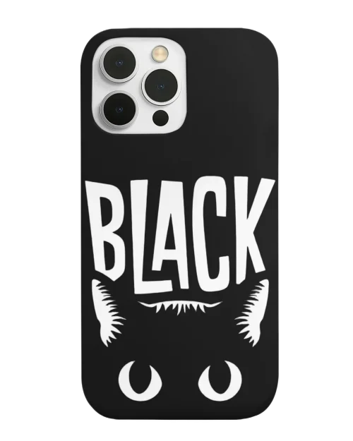 silicone tpu void cat lover phone case black
