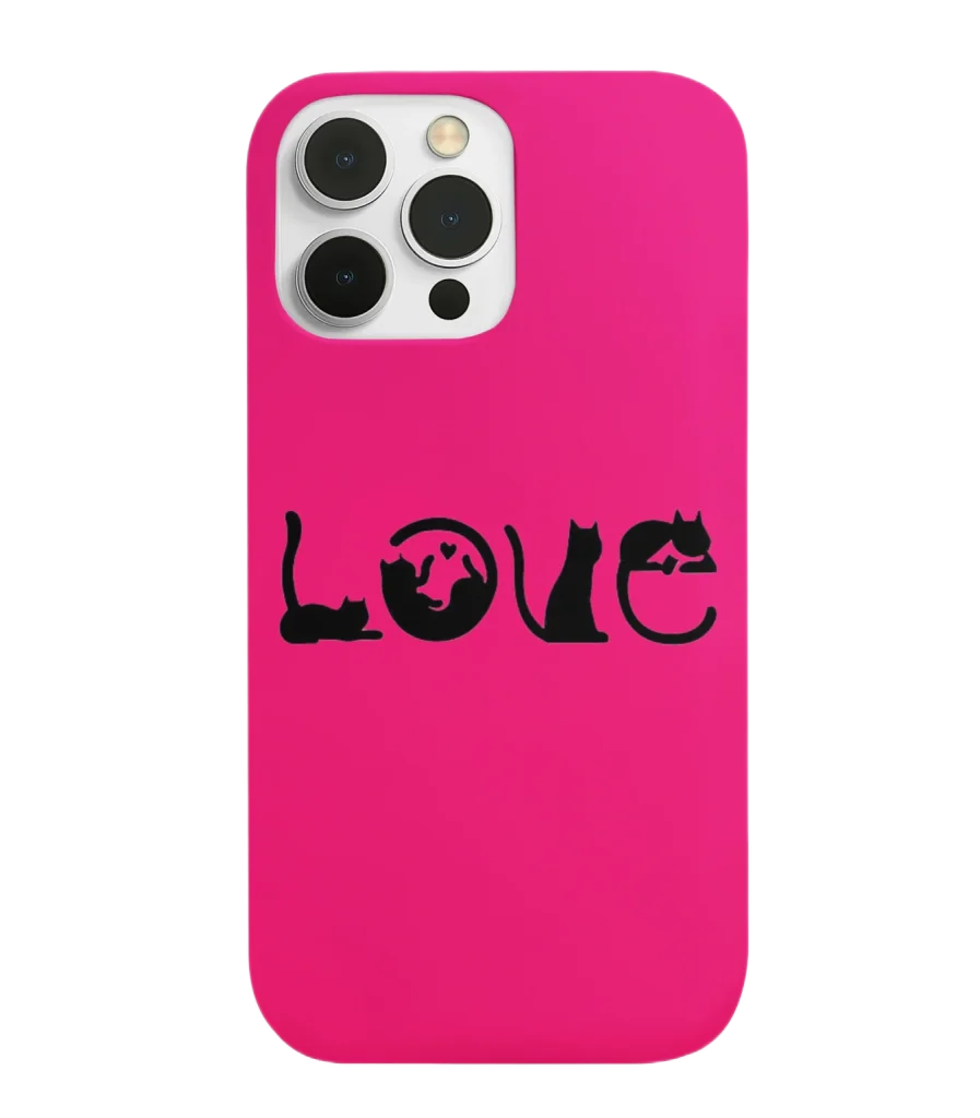 silicone tpu void cat lover phone case